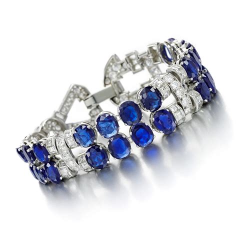 cartier sapphire and diamond bracelet